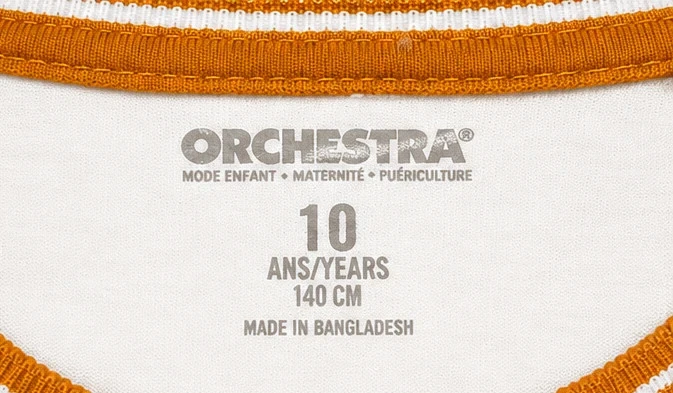 Orchestra children's white and orange boat-patterned T-shirt – Size 10 years, summer sailor – photo 2